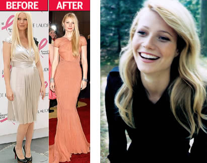 Dieta famosas: Gwyneth Paltrow: antes y despus