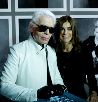 Dieta famosas: Carine Roitfeld - Karl Lagerfeld