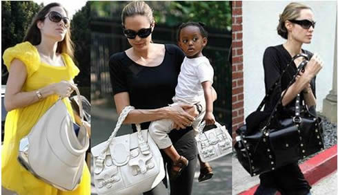 Angelina Jolie: bolsos y estilo