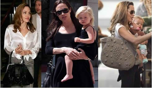 Angelina Jolie: bolsos y estilo