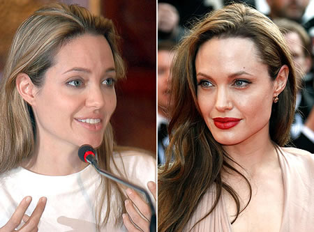 Famosa sin maquillaje: Angelina Jolie sin maquillaje