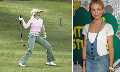 Ejercicios famosas: Cameron Diaz golf