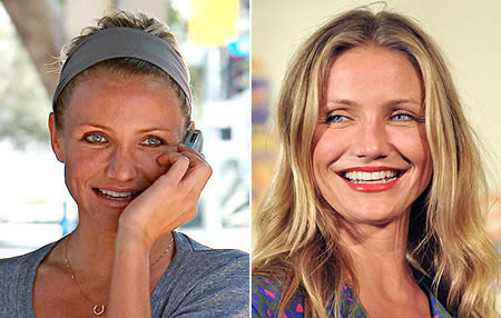 Famosa sin maquillaje: Cameron Diaz sin maquillaje 