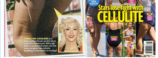 Celulitis famosas: Christina Aguilera celulitis