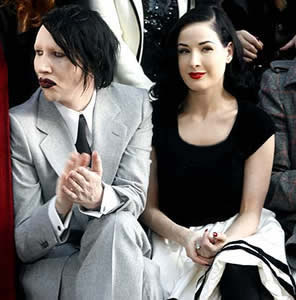 Famosas: Dita Von Teese y Marilyn Manson