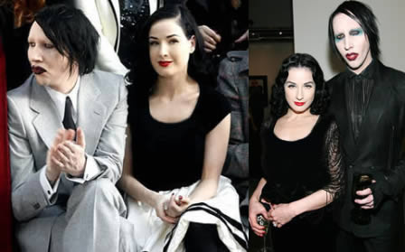 Famosas: Dita Von Teese y Marilyn Manson