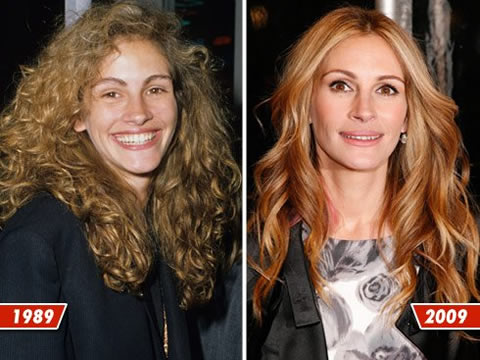 Peinado famosas: peinado de Julia Roberts: antes y después