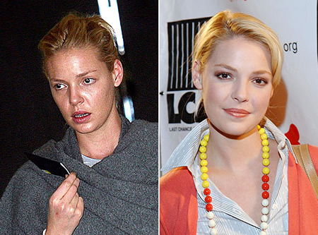 Famosa sin maquillaje: Katherine Heigl sin maquillaje 