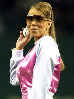 Ejercicios famosas: Mariah Carey baseball