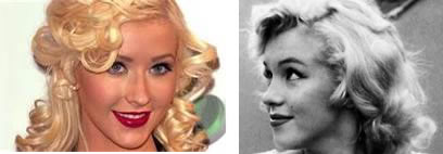 Marilyn Monroe y Christina Aguilera