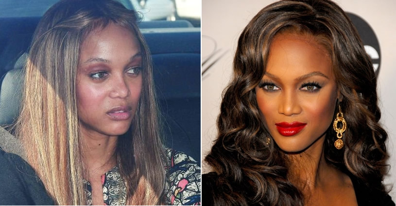 Maquillaje famosas: Tyra Banks sin maquillaje